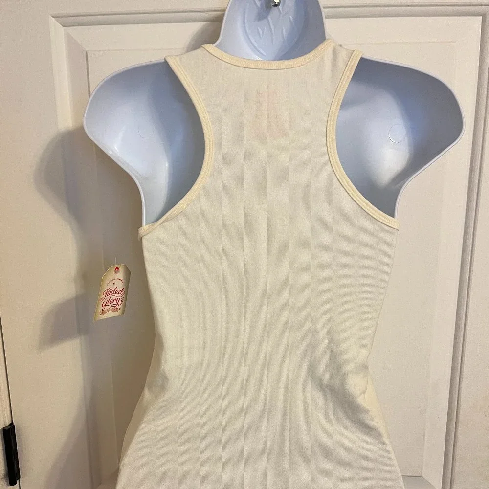 NWT stylish ivory tank with studded 